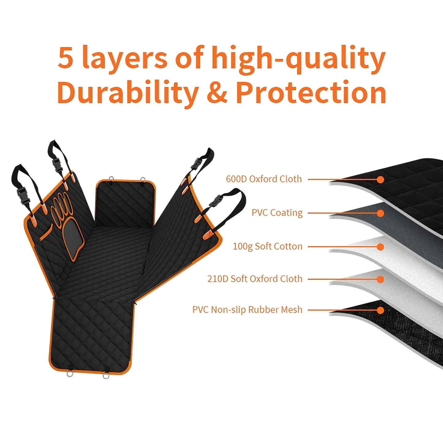 Soft Pet Rear Seat Cover