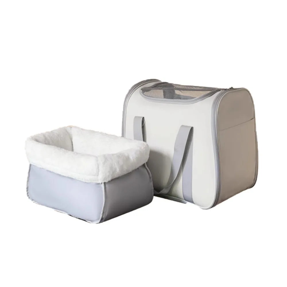 Winter Warm Velvet Cat Backpack