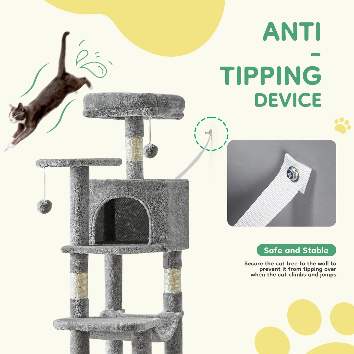 Tall Multi-Cat Climbing Tower