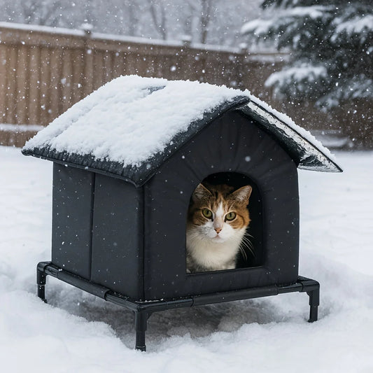 Heated Cat House Waterproof Insulated