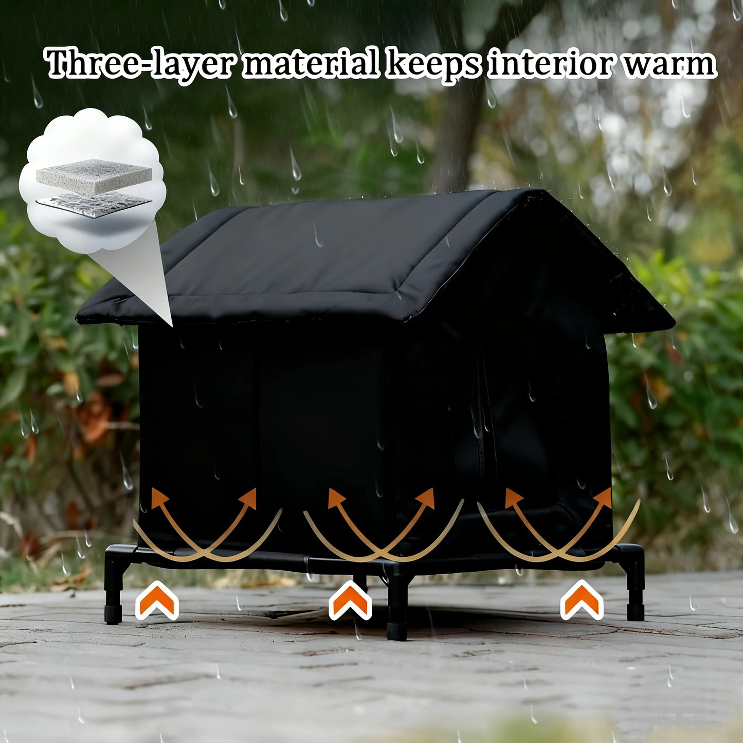 Heated Cat House Waterproof Insulated