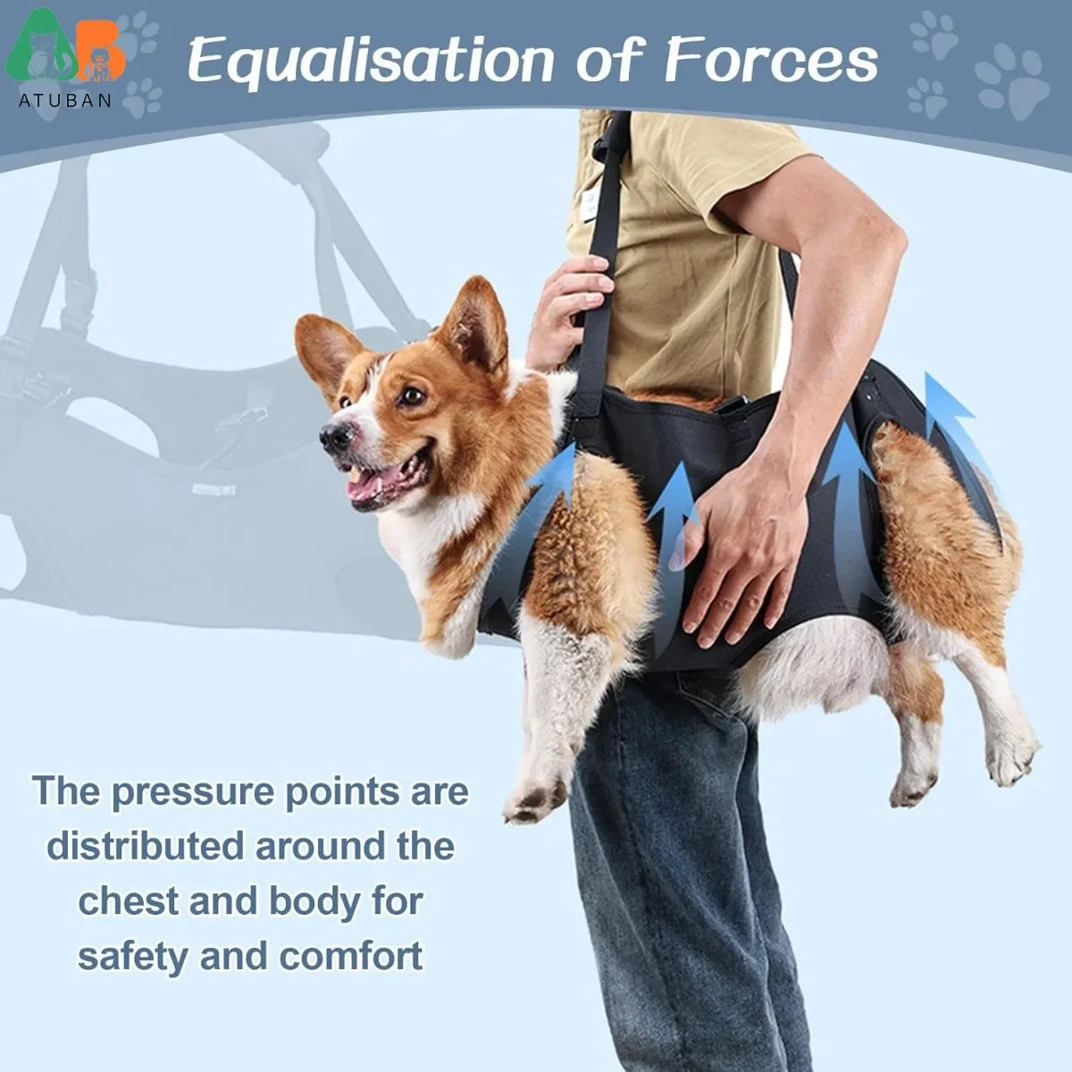 Dog Lift Harness Adjustable Full Body Support
