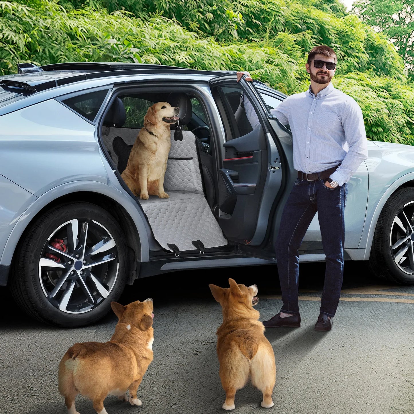 Pet Dog Car Seat Cover Waterproof Travel Dog Carrier Hammock Car Rear Back Seat Protector Mat Safety Carrier For Dogs