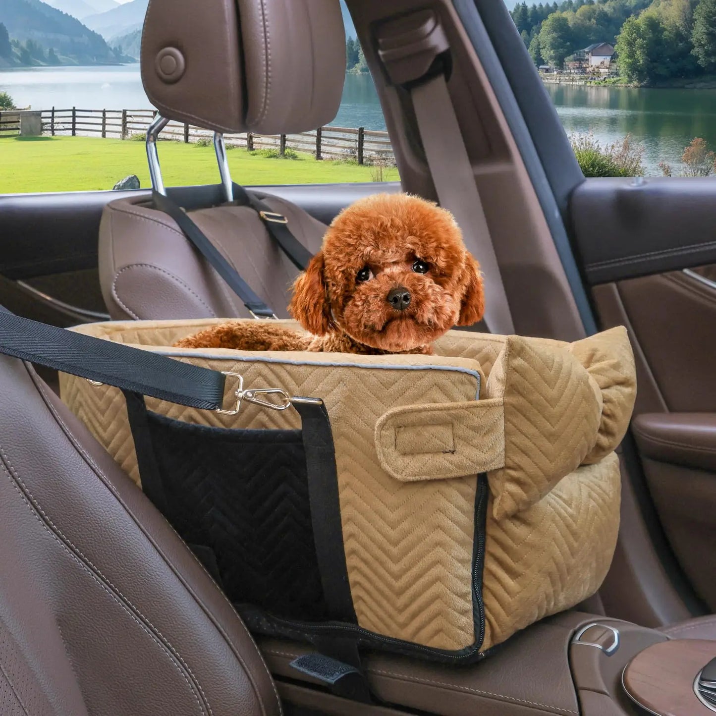 Portable Center Console Pet Car Seat