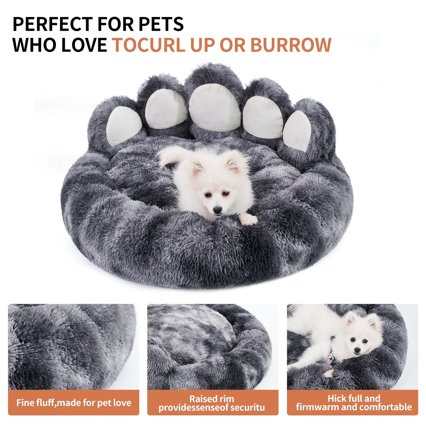 Pet Dog Bed Paw Shape