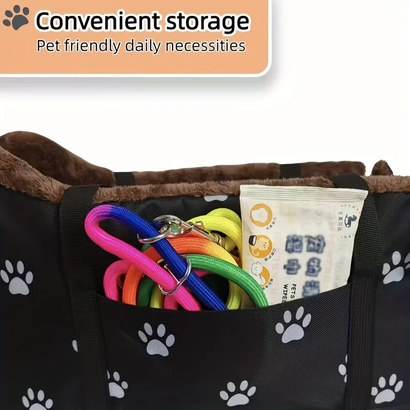 Black Fabric Dog Car Seat