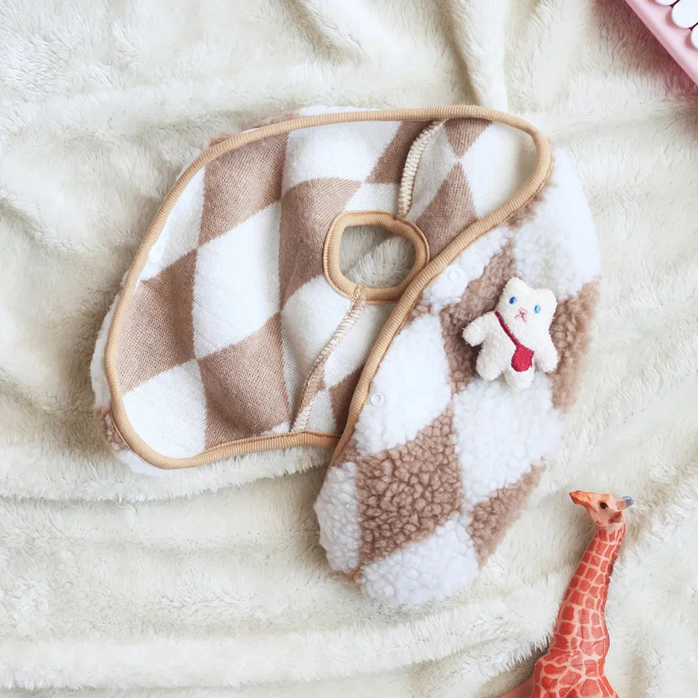 Plaid Fleece Cat Clothes