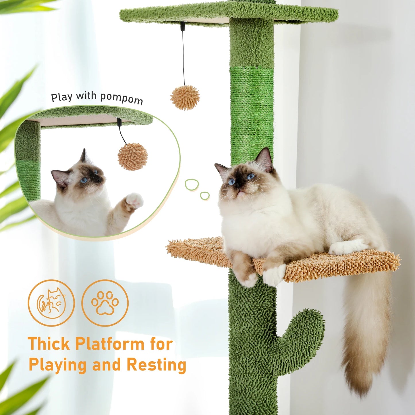 5-Tier Floor To Ceiling Cat Tower