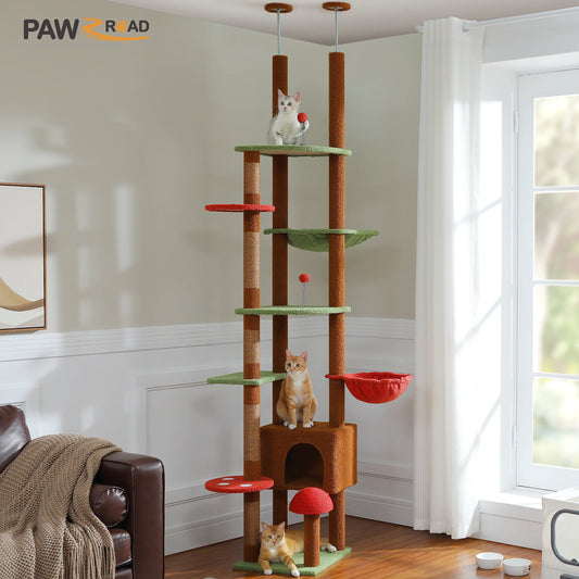 Floor to Ceiling Cat Tower Adjustable Height