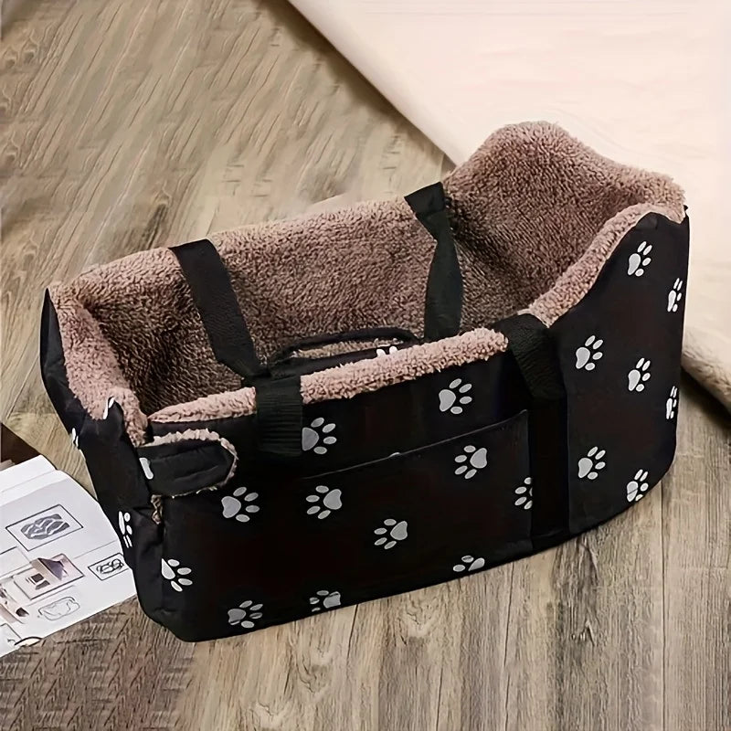 Black Fabric Dog Car Seat