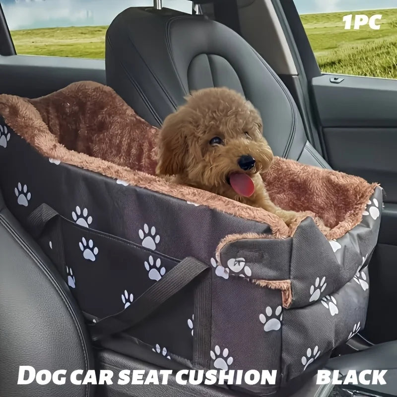 Black Fabric Dog Car Seat