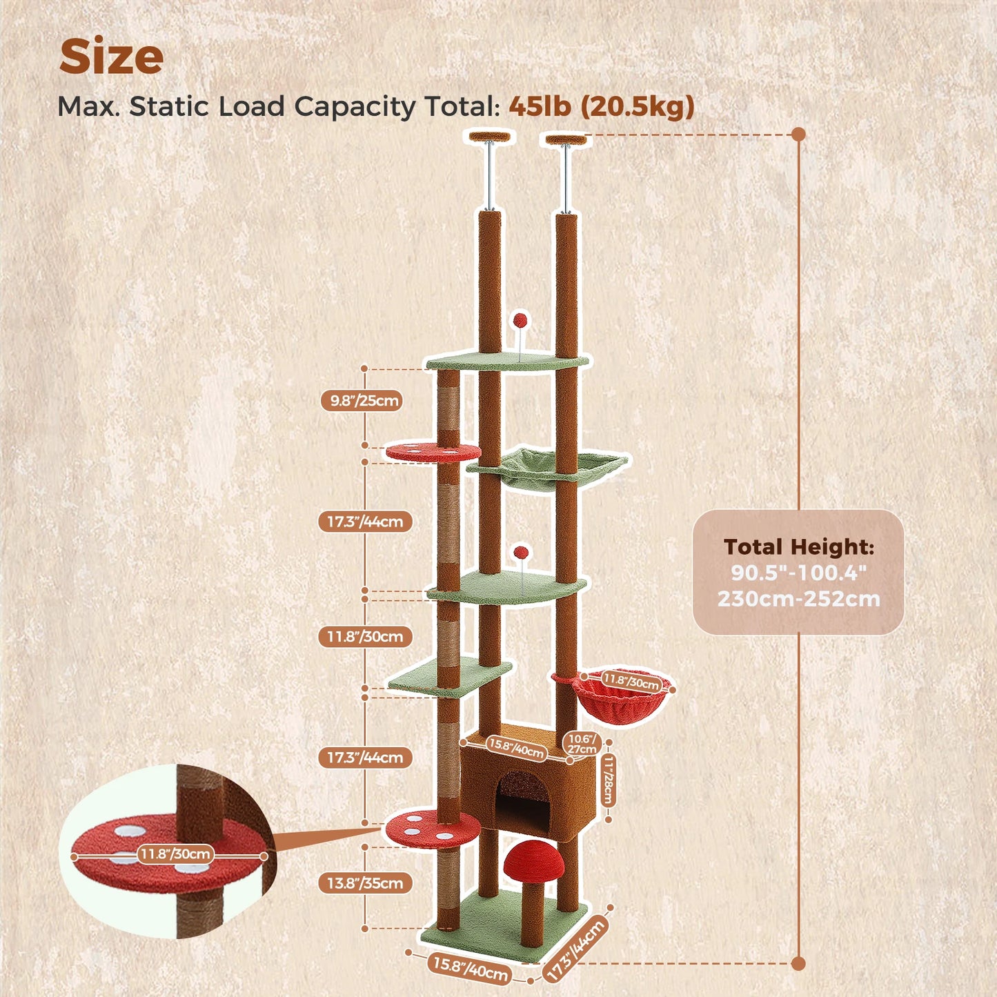 Floor to Ceiling Cat Tree