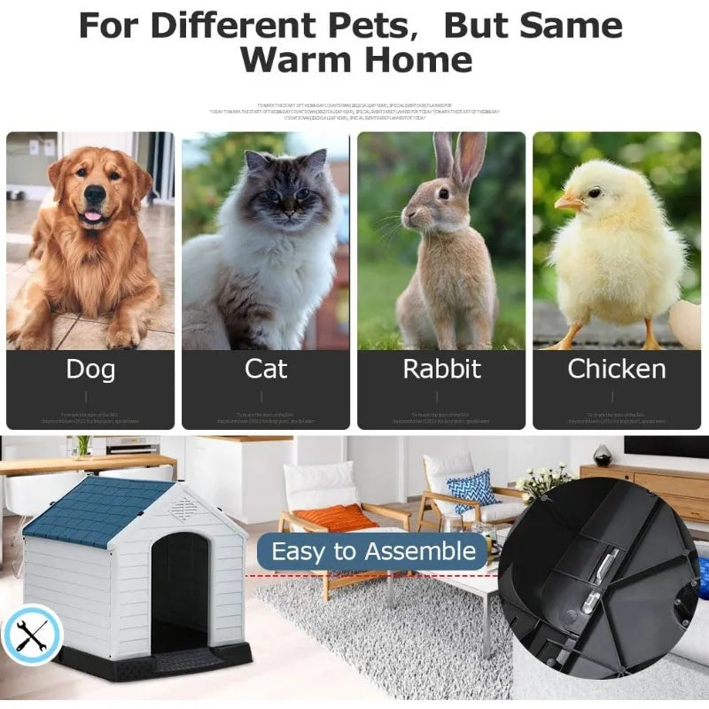 Dog House Indoor Outdoor Insulated Kennel