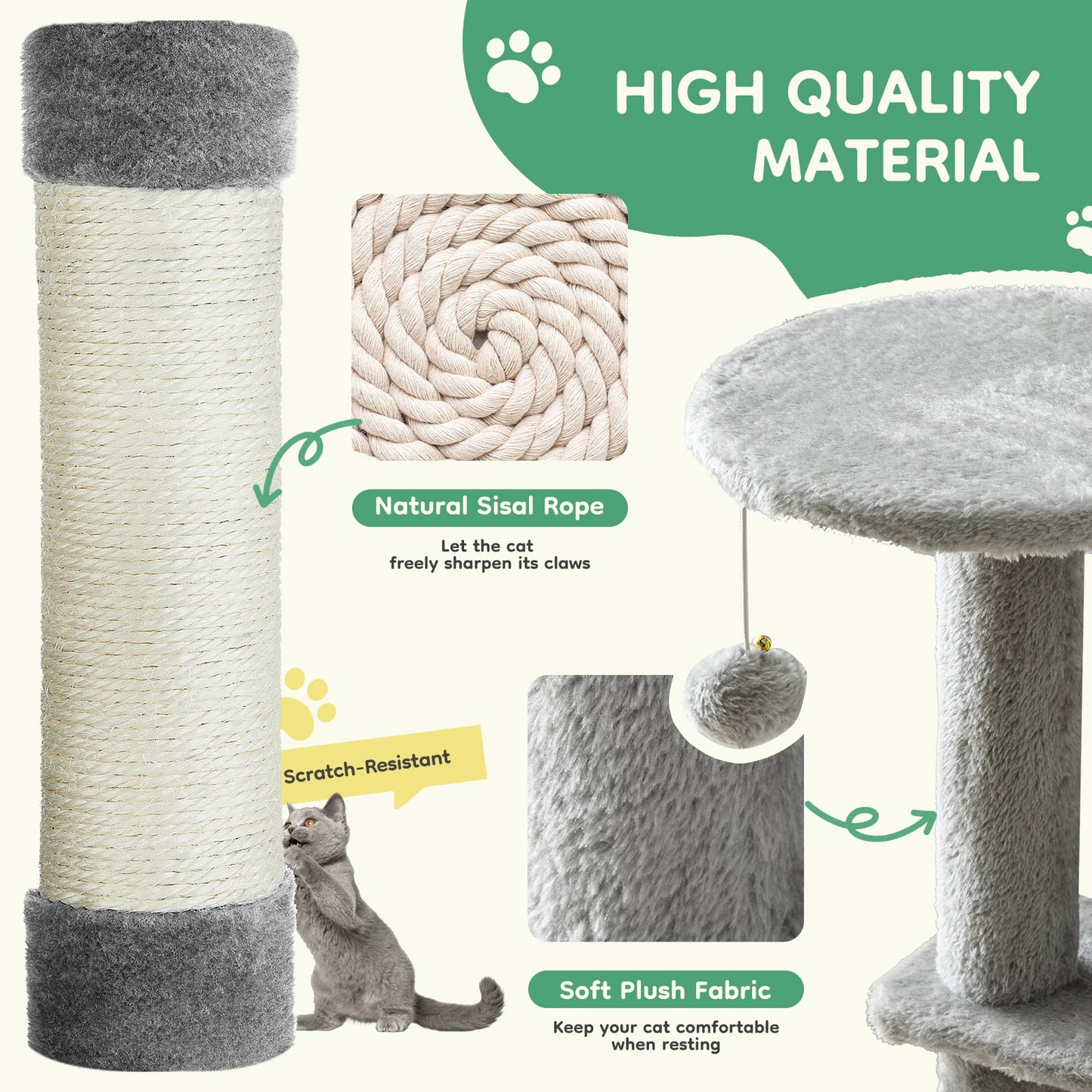 Tall Multi-Cat Climbing Tower