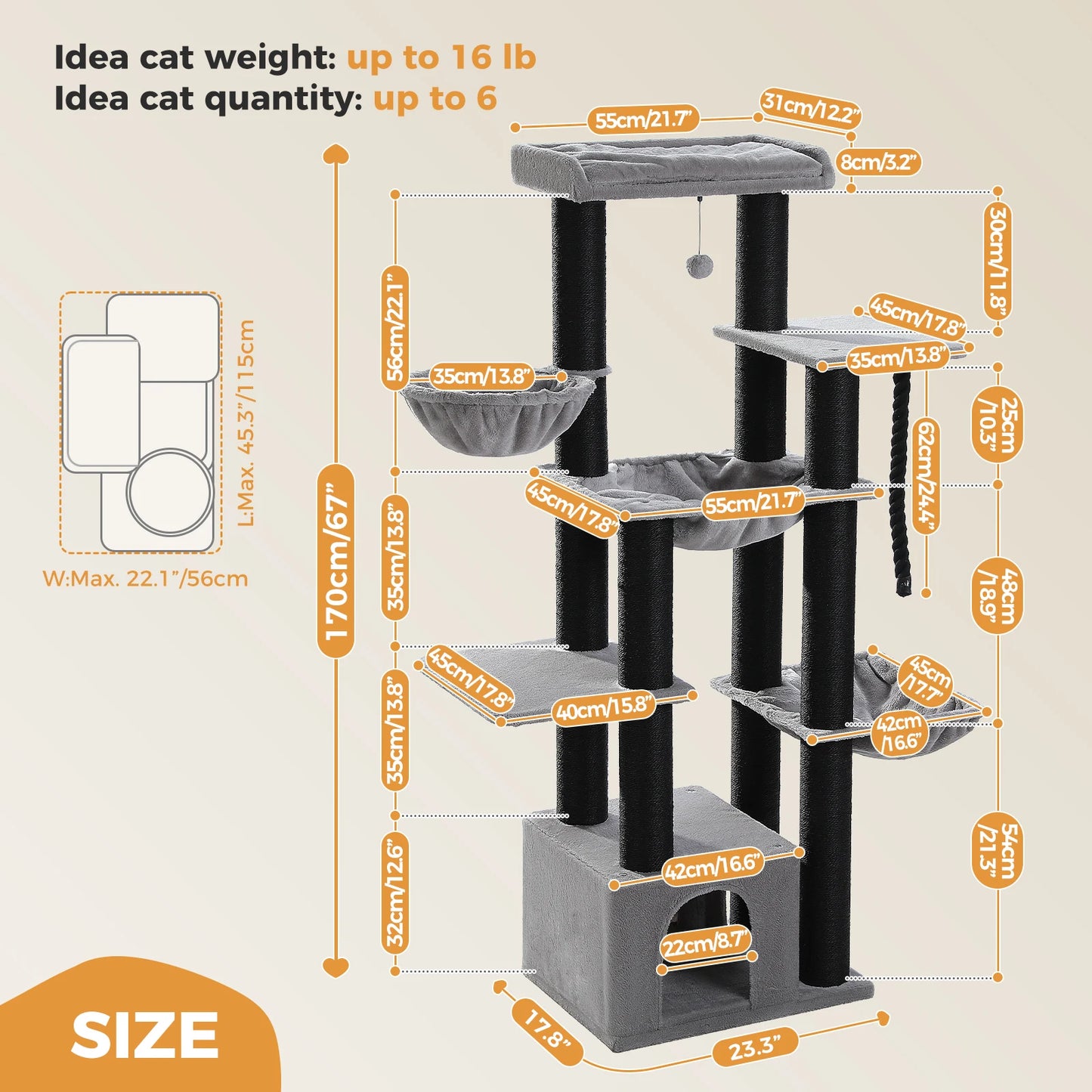 Big Cats Robust Cat Tower