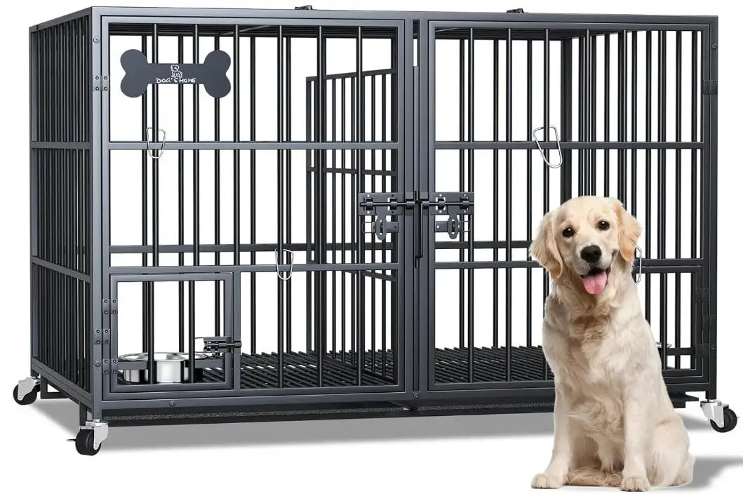 Dog Crate Double Door Cage