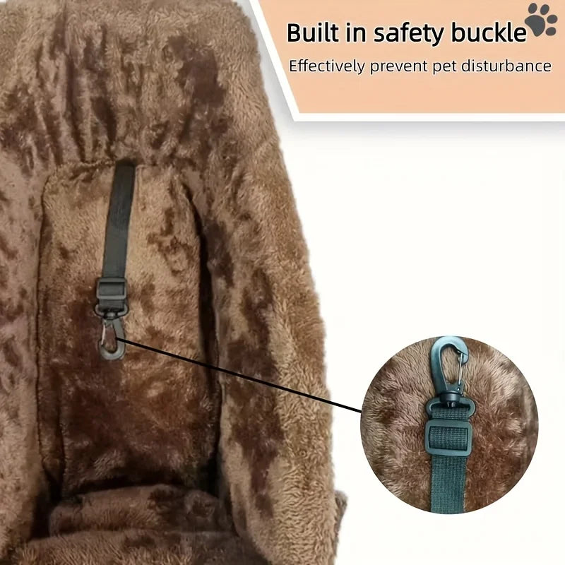 Black Fabric Dog Car Seat