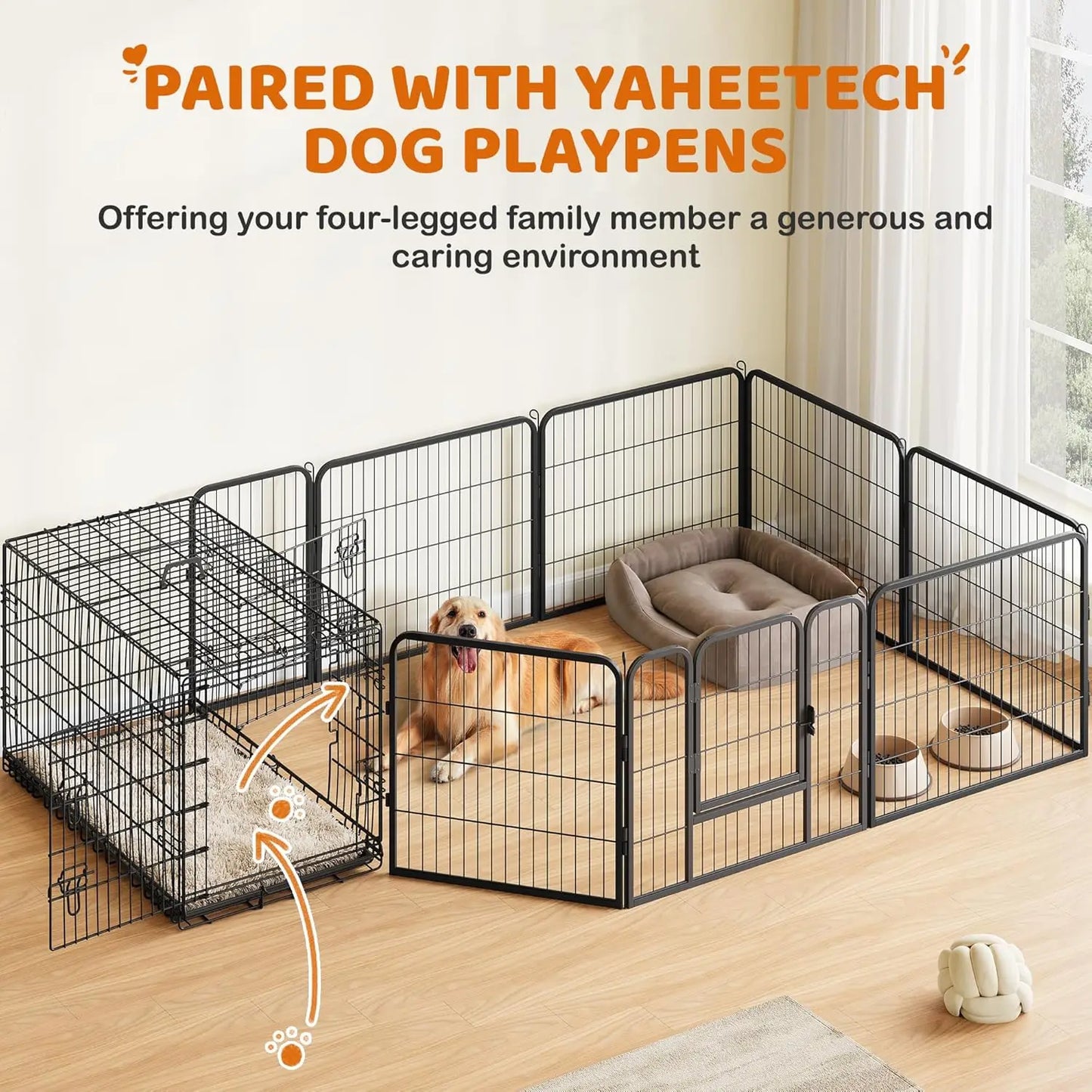 Double Door Dog Crate w/Divider