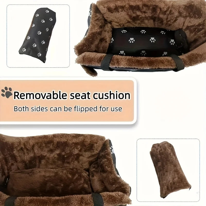 Black Fabric Dog Car Seat