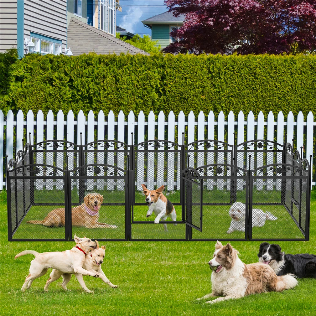 8 Panels Metal Dog Playpen