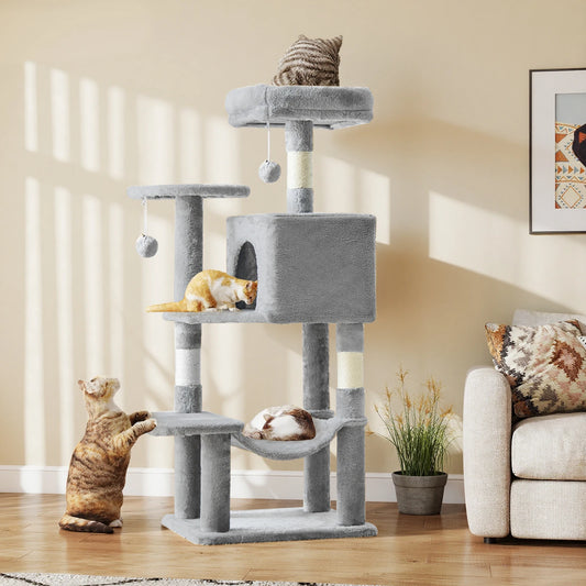 Tall Multi-Cat Climbing Tower