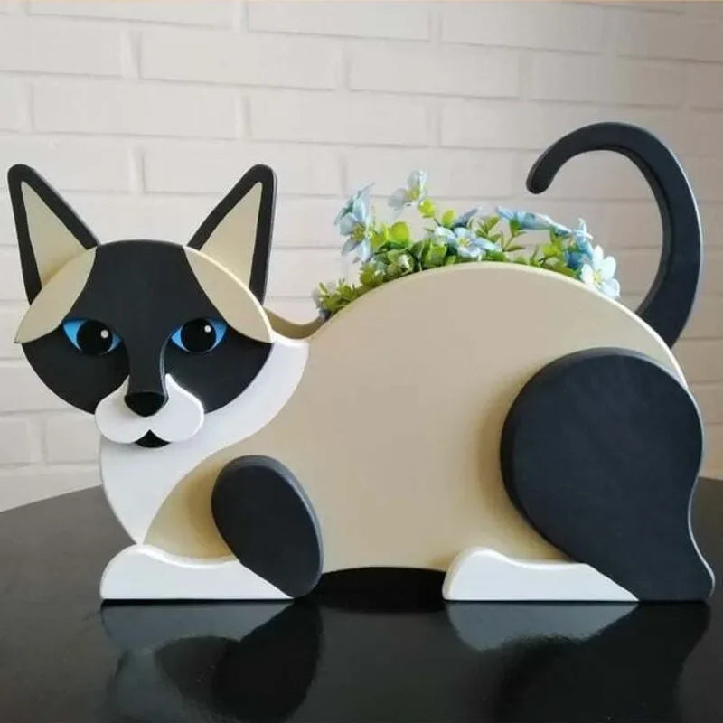 Siamese Cat Planter Plant Pot